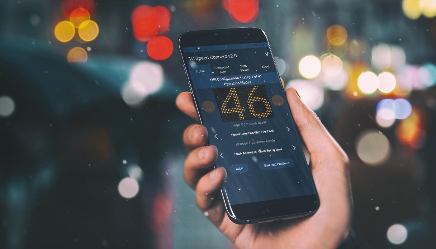 TC Speed Connect software for Trafficalm Radar Driver Feedback Signs