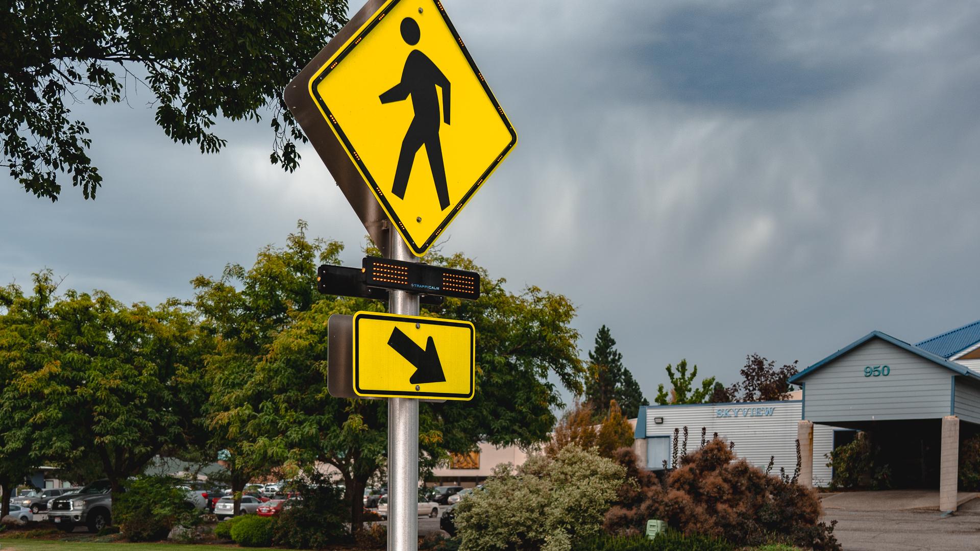 Pedestrian Safety Flashing Beacon Crossing